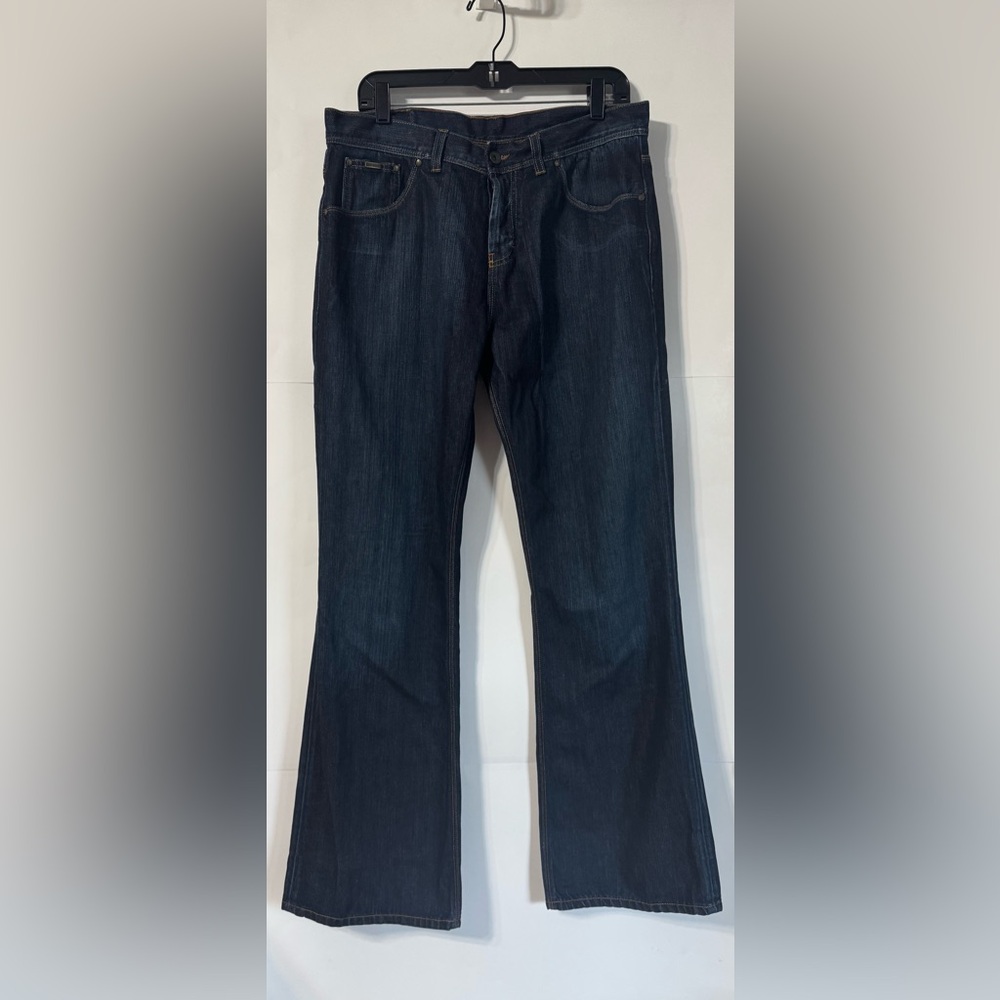 Ted Baker London Men’s Button Fly Bootcut Dark Denim Jeans Size 36L